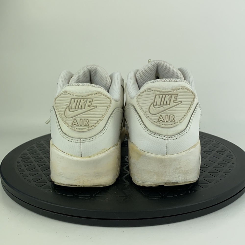 Nike Air Max 90 White Leather Athletic Running Shoes 724822-100 Youth Size 3Y - Picture 6 of 11